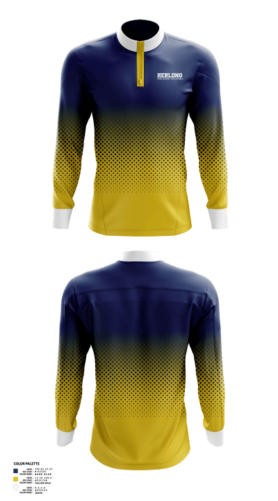 Herlong High School Volleyball 19383141 Quarter Zip Jacket - 40