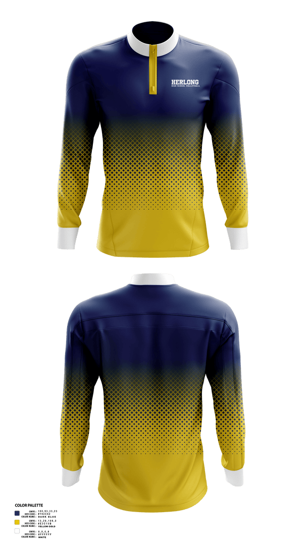 Quarter Zip Jacket, Herlong High School Volleyball, Women's Volleyball, Teamtime, Team time, sublimation, custom sports apparel, team uniforms, spirit wear, spiritwear, sports uniforms, custom shirts, team store, custom team store, fundraiser sports, apparel fundraiser