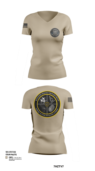 Womens Short Sleeve Vneck Shirt, CID, Police, Teamtime, Team time, sublimation, custom sports apparel, team uniforms, spirit wear, spiritwear, sports uniforms, custom shirts, team store, custom team store, fundraiser sports, apparel fundraiser