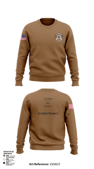 Crew Neck Sweatshirt, Detachment 035, Air Force, Teamtime, Team time, sublimation, custom sports apparel, team uniforms, spirit wear, spiritwear, sports uniforms, custom shirts, team store, custom team store, fundraiser sports, apparel fundraiser