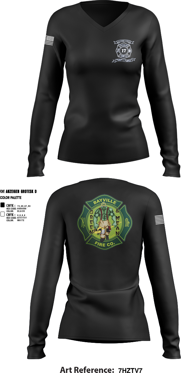 Womens Long Sleeve Vneck Shirt, BVFC, Fire Department, Teamtime, Team time, sublimation, custom sports apparel, team uniforms, spirit wear, spiritwear, sports uniforms, custom shirts, team store, custom team store, fundraiser sports, apparel fundraiser