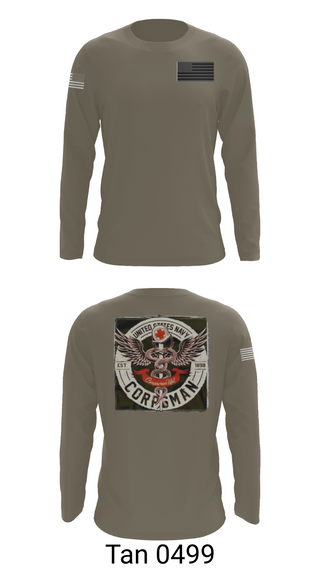 Long Sleeve Performance Shirt, Hospital Corpsman, , Teamtime, Team time, sublimation, custom sports apparel, team uniforms, spirit wear, spiritwear, sports uniforms, custom shirts, team store, custom team store, fundraiser sports, apparel fundraiser