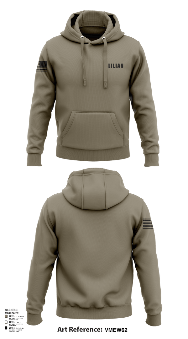 Hoodie, LILIAN, Army, Teamtime, Team time, sublimation, custom sports apparel, team uniforms, spirit wear, spiritwear, sports uniforms, custom shirts, team store, custom team store, fundraiser sports, apparel fundraiser