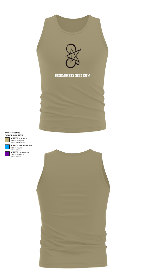Tank Top, Beer Monkey Bike Crew, Cycling, Teamtime, Team time, sublimation, custom sports apparel, team uniforms, spirit wear, spiritwear, sports uniforms, custom shirts, team store, custom team store, fundraiser sports, apparel fundraiser