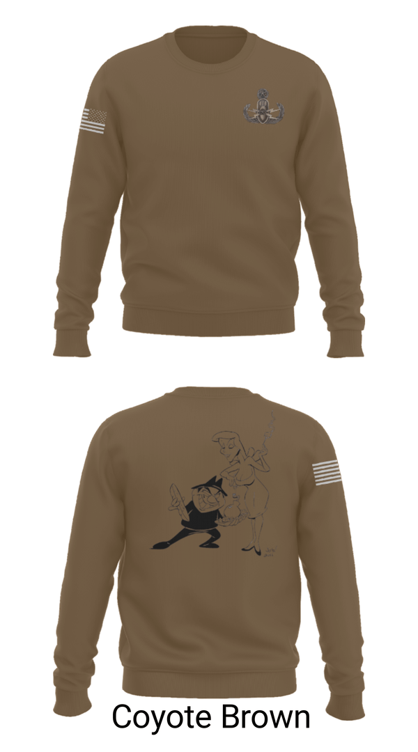 Crew Neck Sweatshirt, 18th EOD Det, Army, Teamtime, Team time, sublimation, custom sports apparel, team uniforms, spirit wear, spiritwear, sports uniforms, custom shirts, team store, custom team store, fundraiser sports, apparel fundraiser