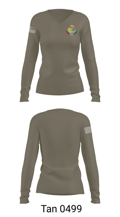 11th T.S.R 19637514 Women's Long Sleeve V-neck Shirt - 73