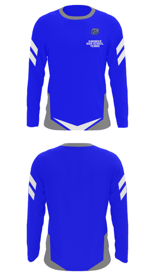 Long Sleeve Performance Shirt, Garinger High School Tennis, Spirit Store, Teamtime, Team time, sublimation, custom sports apparel, team uniforms, spirit wear, spiritwear, sports uniforms, custom shirts, team store, custom team store, fundraiser sports, apparel fundraiser