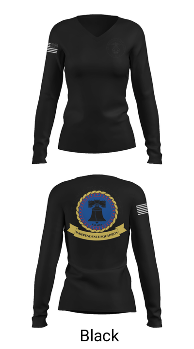 Independence Squadron 57298074 Women's Long Sleeve V-neck Shirt - 13