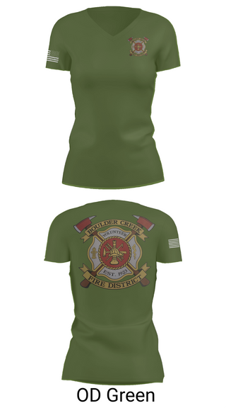 Womens Short Sleeve Vneck Shirt, Boulder creek fire, , Teamtime, Team time, sublimation, custom sports apparel, team uniforms, spirit wear, spiritwear, sports uniforms, custom shirts, team store, custom team store, fundraiser sports, apparel fundraiser