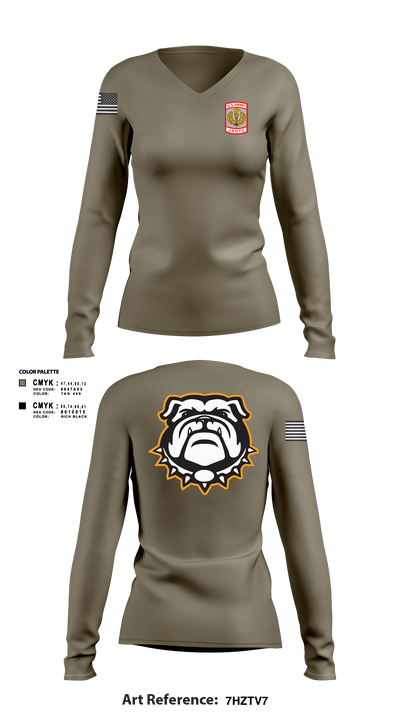 MSB DrumLine 23-24 71282307 Women's Long Sleeve V-neck Shirt -1 3