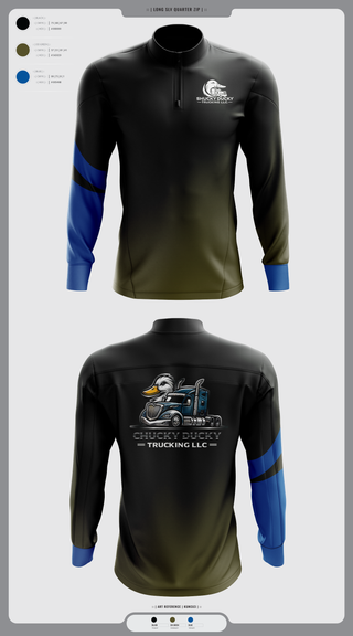 Quarter Zip Jacket, Shucky Ducky Trucking, , Teamtime, Team time, sublimation, custom sports apparel, team uniforms, spirit wear, spiritwear, sports uniforms, custom shirts, team store, custom team store, fundraiser sports, apparel fundraiser