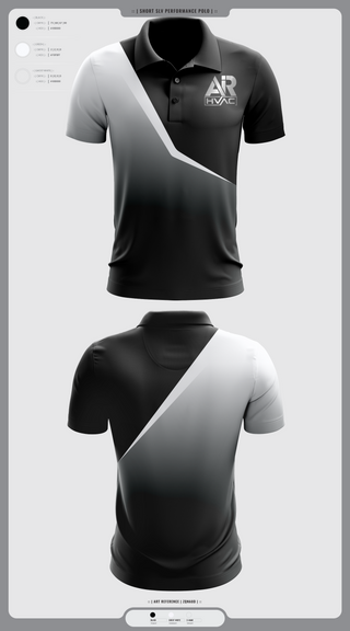 Short Sleeve Performance Polo, AIR HVAC, , Teamtime, Team time, sublimation, custom sports apparel, team uniforms, spirit wear, spiritwear, sports uniforms, custom shirts, team store, custom team store, fundraiser sports, apparel fundraiser