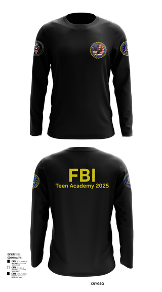 Long Sleeve Performance Shirt, FBI Citizens Academy, , Teamtime, Team time, sublimation, custom sports apparel, team uniforms, spirit wear, spiritwear, sports uniforms, custom shirts, team store, custom team store, fundraiser sports, apparel fundraiser