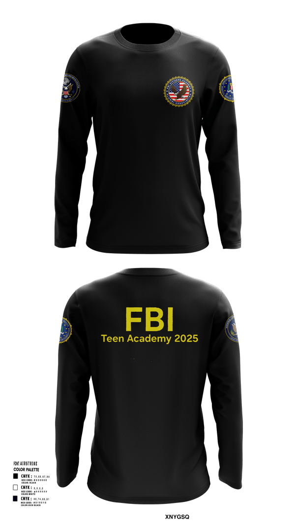 Long Sleeve Performance Shirt, FBI Citizens Academy, , Teamtime, Team time, sublimation, custom sports apparel, team uniforms, spirit wear, spiritwear, sports uniforms, custom shirts, team store, custom team store, fundraiser sports, apparel fundraiser