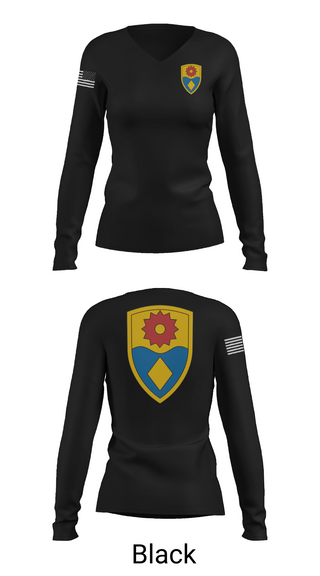 Womens Long Sleeve Vneck Shirt 1, 870th mp company, Army, Teamtime, Team time, sublimation, custom sports apparel, team uniforms, spirit wear, spiritwear, sports uniforms, custom shirts, team store, custom team store, fundraiser sports, apparel fundraiser