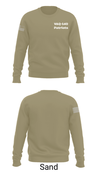 Crew Neck Sweatshirt, VAQ-140 Patriots, Navy, Teamtime, Team time, sublimation, custom sports apparel, team uniforms, spirit wear, spiritwear, sports uniforms, custom shirts, team store, custom team store, fundraiser sports, apparel fundraiser