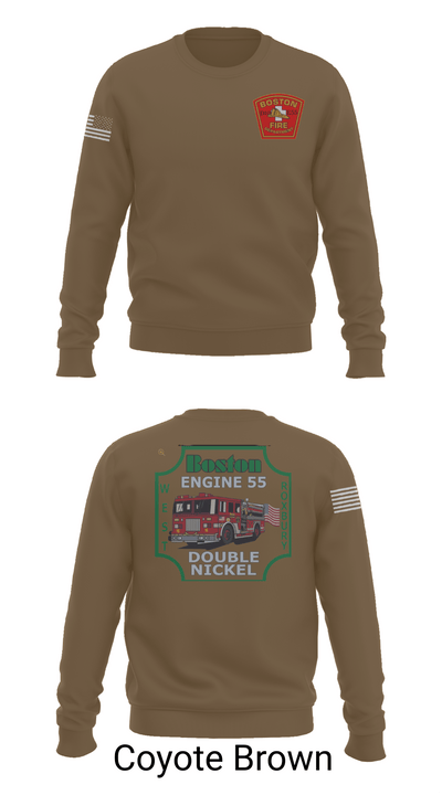 Boston Fire Department Engine 55 92329378 Crew Neck Sweatshirt - 5