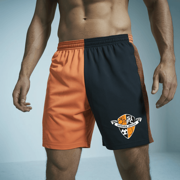Mens Soccer Shorts, RHI Sudden Impact, Men's Soccer, Teamtime, Team time, sublimation, custom sports apparel, team uniforms, spirit wear, spiritwear, sports uniforms, custom shirts, team store, custom team store, fundraiser sports, apparel fundraiser