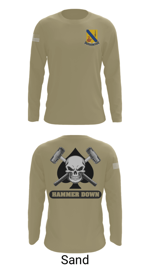 Long Sleeve Performance Shirt, 2-14 CAV ACE HIGH, Army, Teamtime, Team time, sublimation, custom sports apparel, team uniforms, spirit wear, spiritwear, sports uniforms, custom shirts, team store, custom team store, fundraiser sports, apparel fundraiser