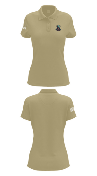 Womens Short Sleeve Performance Polo, 2nd Platoon Charlie Battery 5-4, Army, Teamtime, Team time, sublimation, custom sports apparel, team uniforms, spirit wear, spiritwear, sports uniforms, custom shirts, team store, custom team store, fundraiser sports, apparel fundraiser