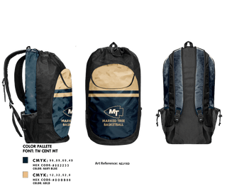 Gear Bag, Marked Tree High School Basketball, Men's Basketball, Teamtime, Team time, sublimation, custom sports apparel, team uniforms, spirit wear, spiritwear, sports uniforms, custom shirts, team store, custom team store, fundraiser sports, apparel fundraiser