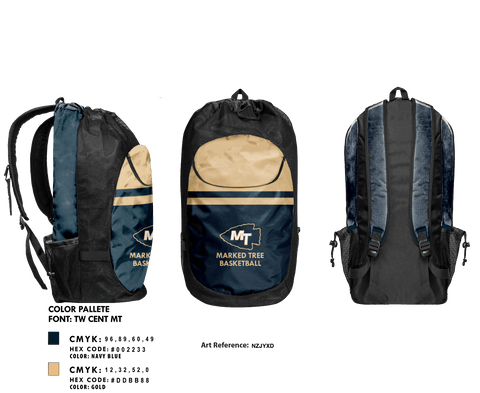 Gear Bag, Marked Tree High School Basketball, Men's Basketball, Teamtime, Team time, sublimation, custom sports apparel, team uniforms, spirit wear, spiritwear, sports uniforms, custom shirts, team store, custom team store, fundraiser sports, apparel fundraiser