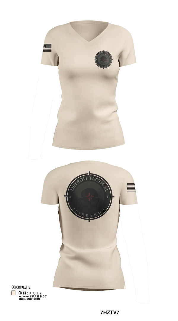 Womens Short Sleeve Vneck Shirt, Detroit Tactical Firearms, , Teamtime, Team time, sublimation, custom sports apparel, team uniforms, spirit wear, spiritwear, sports uniforms, custom shirts, team store, custom team store, fundraiser sports, apparel fundraiser
