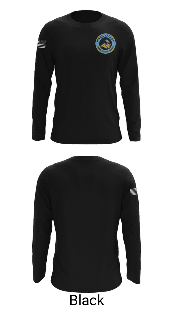Long Sleeve Performance Shirt, River Valley Middle School Cross Country, Cross Country, Teamtime, Team time, sublimation, custom sports apparel, team uniforms, spirit wear, spiritwear, sports uniforms, custom shirts, team store, custom team store, fundraiser sports, apparel fundraiser