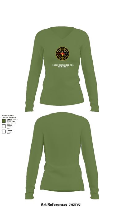 Ravenswood Volunteer Fire Department 47205715 Women's Long Sleeve V-neck Shirt - 42