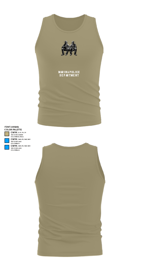 Tank Top, Marina Police Department, Police, Teamtime, Team time, sublimation, custom sports apparel, team uniforms, spirit wear, spiritwear, sports uniforms, custom shirts, team store, custom team store, fundraiser sports, apparel fundraiser