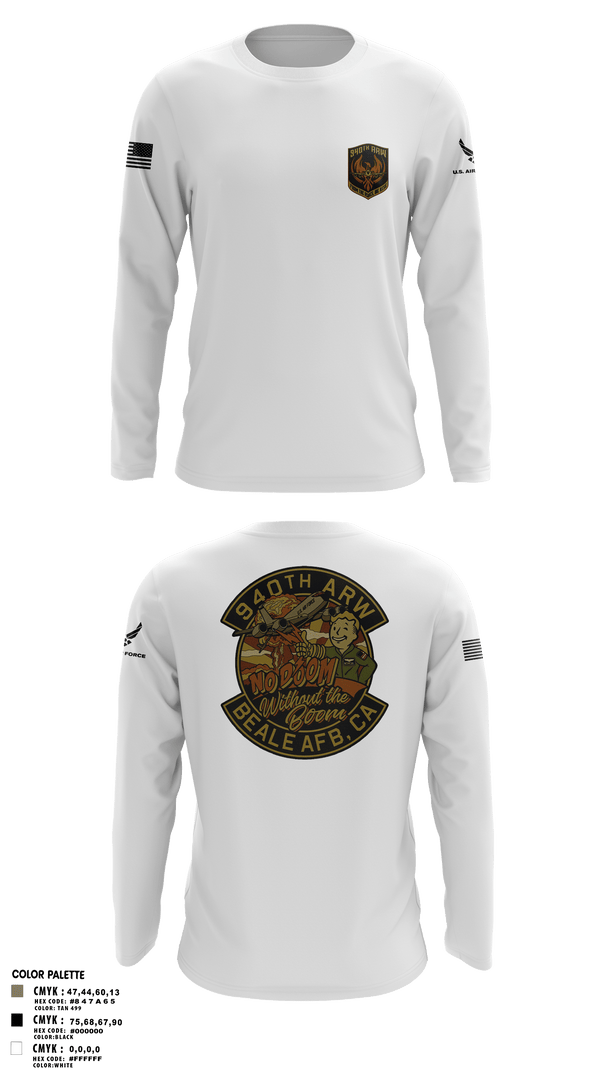 Long Sleeve Performance Polo, 940 Air Refueling Wing, , Teamtime, Team time, sublimation, custom sports apparel, team uniforms, spirit wear, spiritwear, sports uniforms, custom shirts, team store, custom team store, fundraiser sports, apparel fundraiser