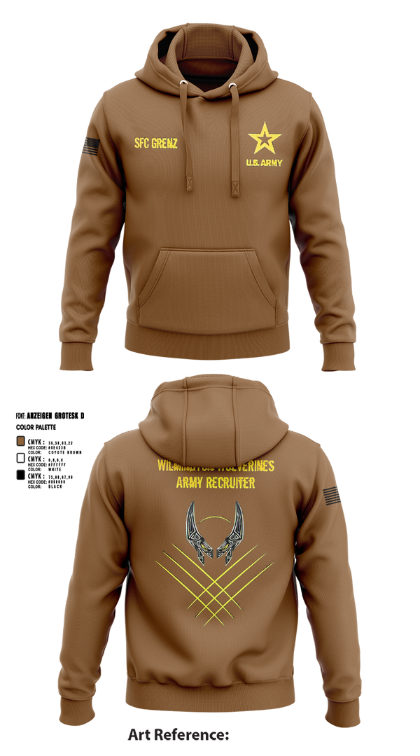 Hoodie, Wilmington Army Recruiting Station, Army, Teamtime, Team time, sublimation, custom sports apparel, team uniforms, spirit wear, spiritwear, sports uniforms, custom shirts, team store, custom team store, fundraiser sports, apparel fundraiser
