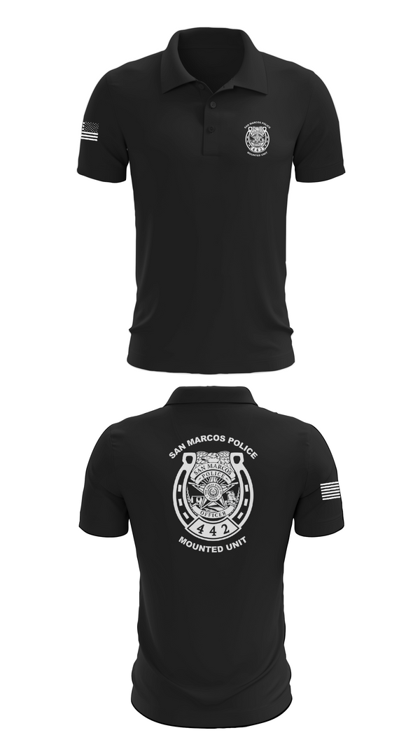 Short Sleeve Performance Polo, San Marcos Police Mounted Unit, , Teamtime, Team time, sublimation, custom sports apparel, team uniforms, spirit wear, spiritwear, sports uniforms, custom shirts, team store, custom team store, fundraiser sports, apparel fundraiser