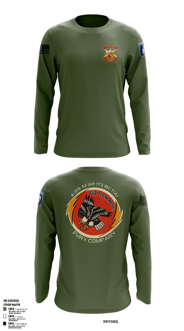 Long Sleeve Performance Shirt, FCO 4-319 AFAR, 173 IBCT(A), Army, Teamtime, Team time, sublimation, custom sports apparel, team uniforms, spirit wear, spiritwear, sports uniforms, custom shirts, team store, custom team store, fundraiser sports, apparel fundraiser