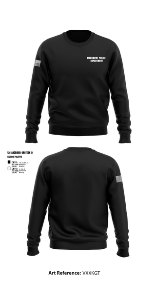 Crew Neck Sweatshirt, Monument Police Department, Police, Teamtime, Team time, sublimation, custom sports apparel, team uniforms, spirit wear, spiritwear, sports uniforms, custom shirts, team store, custom team store, fundraiser sports, apparel fundraiser