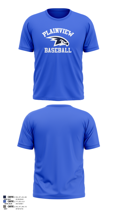 Plainview Little League 37284213 Short Sleeve Performance Shirt - 22