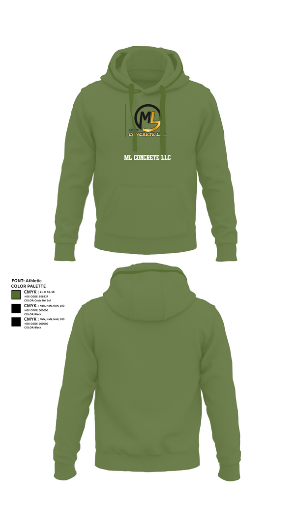 Hoodie, ML concrete Llc, , Teamtime, Team time, sublimation, custom sports apparel, team uniforms, spirit wear, spiritwear, sports uniforms, custom shirts, team store, custom team store, fundraiser sports, apparel fundraiser