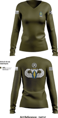197th STSC (SO)(A) 32760162 Women's Long Sleeve V-neck Shirt - 4
