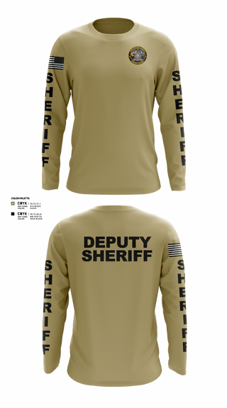 Long Sleeve Performance Shirt, Chesterfield County Sheriff Office, Police, Teamtime, Team time, sublimation, custom sports apparel, team uniforms, spirit wear, spiritwear, sports uniforms, custom shirts, team store, custom team store, fundraiser sports, apparel fundraiser