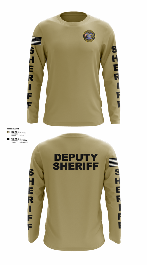 Long Sleeve Performance Shirt, Chesterfield County Sheriff Office, Police, Teamtime, Team time, sublimation, custom sports apparel, team uniforms, spirit wear, spiritwear, sports uniforms, custom shirts, team store, custom team store, fundraiser sports, apparel fundraiser