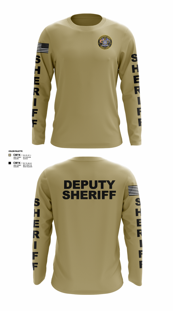 Long Sleeve Performance Shirt, Chesterfield County Sheriff Office, Police, Teamtime, Team time, sublimation, custom sports apparel, team uniforms, spirit wear, spiritwear, sports uniforms, custom shirts, team store, custom team store, fundraiser sports, apparel fundraiser