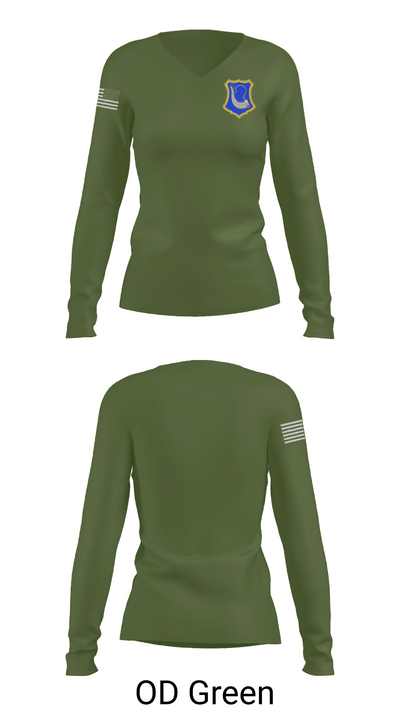 C-Co. 1-181st 51621268 Women's Long Sleeve V-neck Shirt - 54