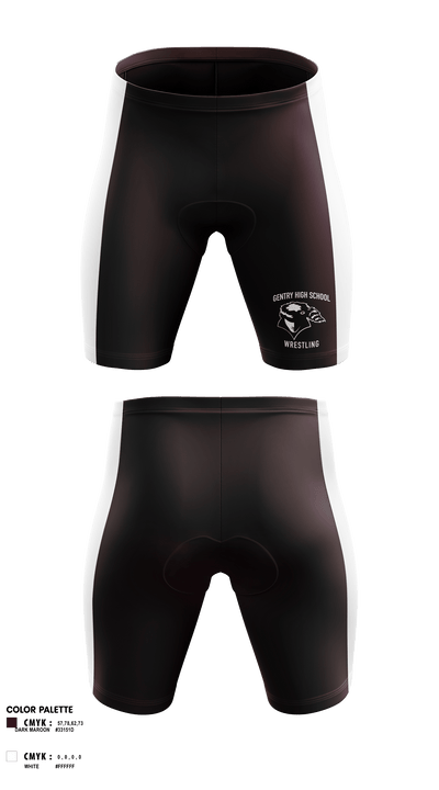 Gentry High School Wrestling 21548656 Men's Compression Shorts - 1