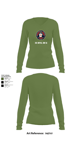 Womens Long Sleeve Vneck Shirt 1, 2D INTEL BN S1, Marines, Teamtime, Team time, sublimation, custom sports apparel, team uniforms, spirit wear, spiritwear, sports uniforms, custom shirts, team store, custom team store, fundraiser sports, apparel fundraiser