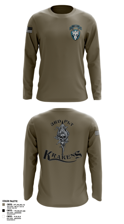 3RD PLT95TH CBRN 57596353 Long Sleeve Performance Shirt - 1