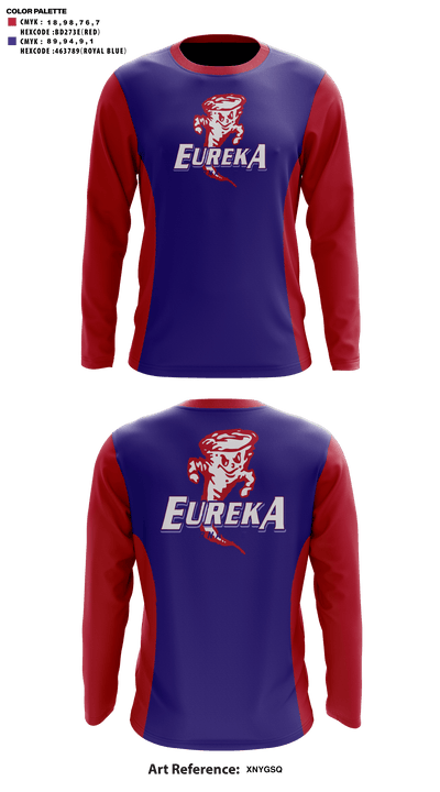 Eureka High School Basketball 16062115 Long Sleeve Shooting Shirt - 41