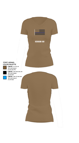 Womens Short Sleeve Vneck Shirt, Session 152, Police, Teamtime, Team time, sublimation, custom sports apparel, team uniforms, spirit wear, spiritwear, sports uniforms, custom shirts, team store, custom team store, fundraiser sports, apparel fundraiser