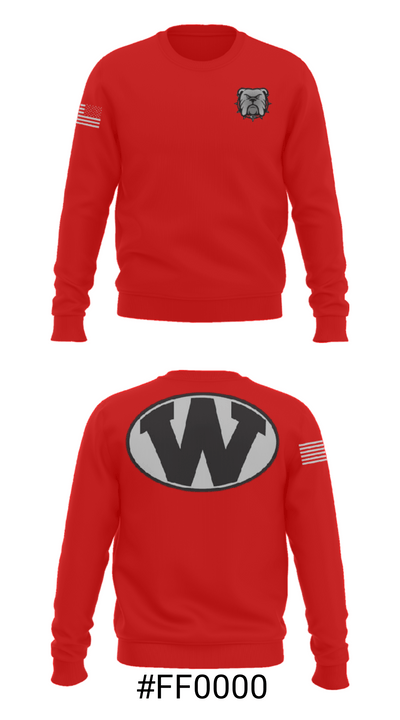 Wheeler County Middle School Softball 81804266 Crew Neck Sweatshirt - 16