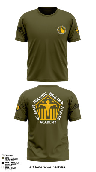 Short Sleeve Performance Shirt, U.S. Army Holistic Health & Fitness Academy, Army, Teamtime, Team time, sublimation, custom sports apparel, team uniforms, spirit wear, spiritwear, sports uniforms, custom shirts, team store, custom team store, fundraiser sports, apparel fundraiser