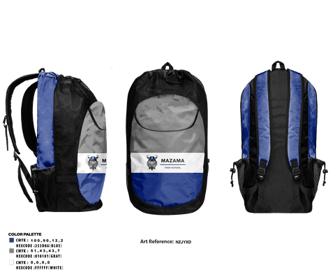 Gear Bag, Mazama High School Golf, Golf, Teamtime, Team time, sublimation, custom sports apparel, team uniforms, spirit wear, spiritwear, sports uniforms, custom shirts, team store, custom team store, fundraiser sports, apparel fundraiser